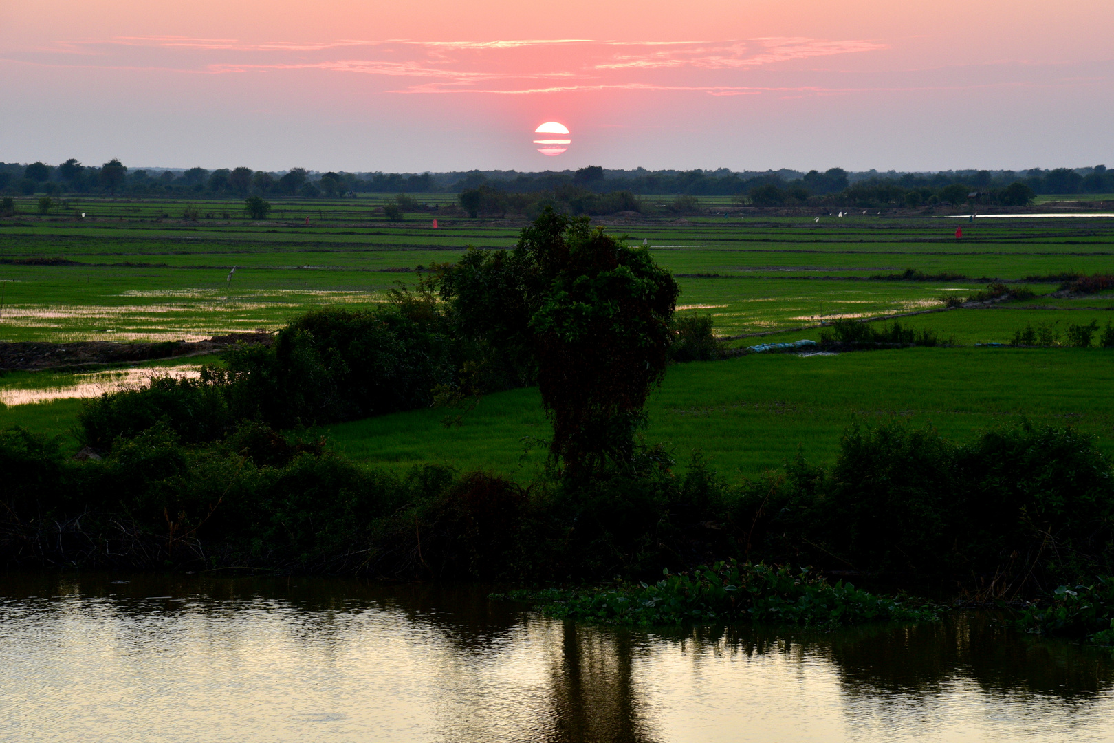 Sunset over Cambodia