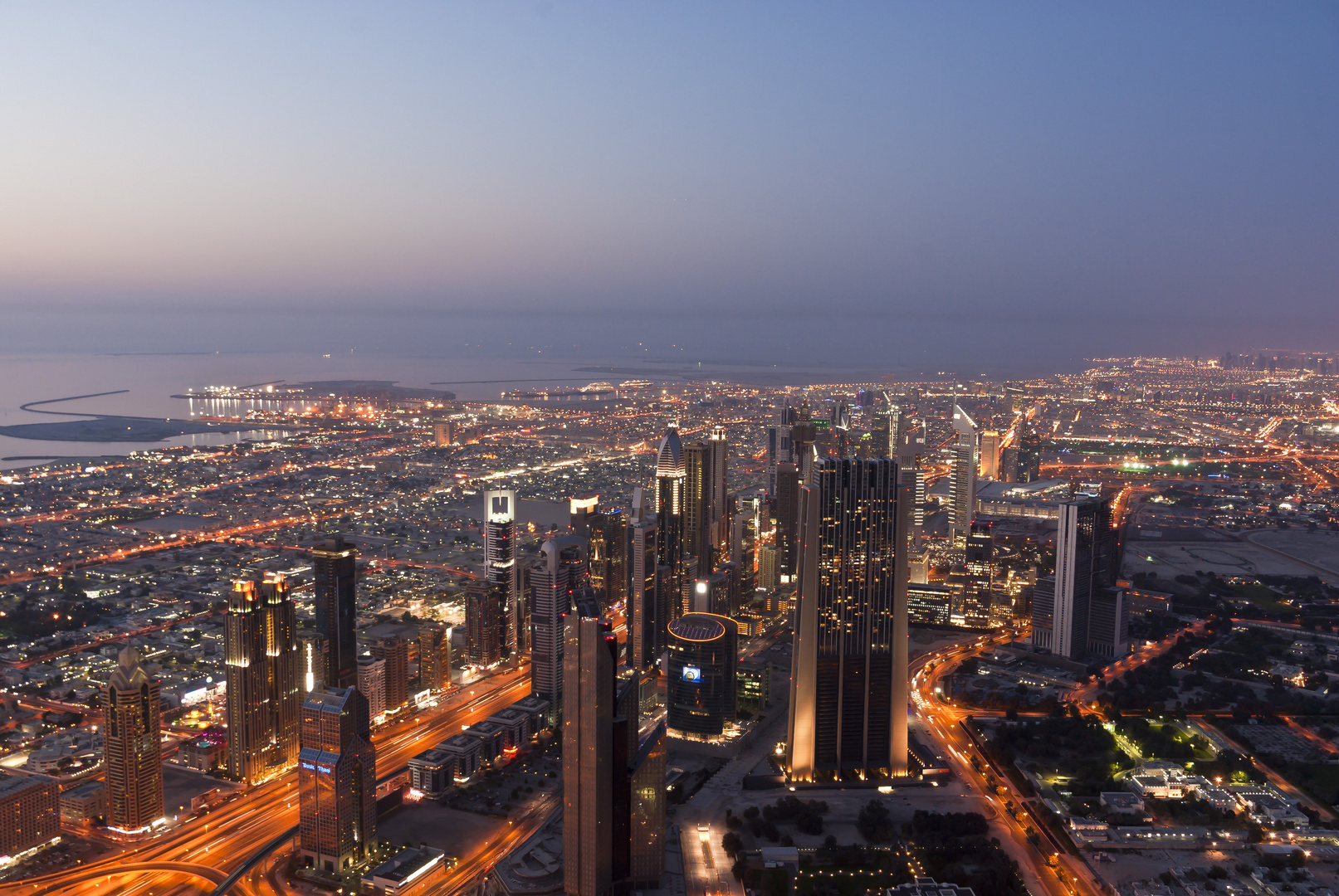 Sunset over Dubai