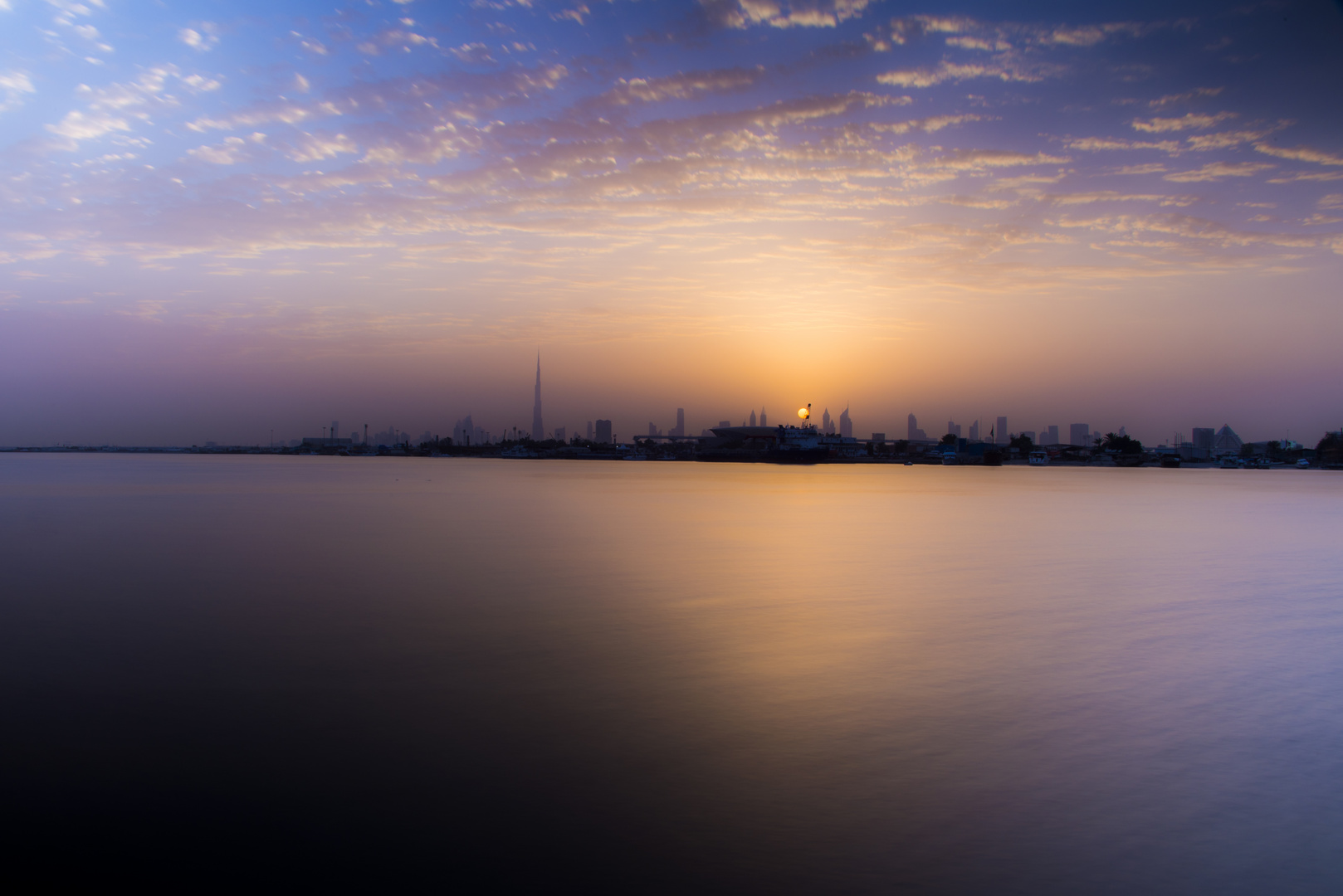 Sunset over Dubai's Skyline