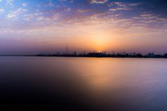 Sunset over Dubai's Skyline