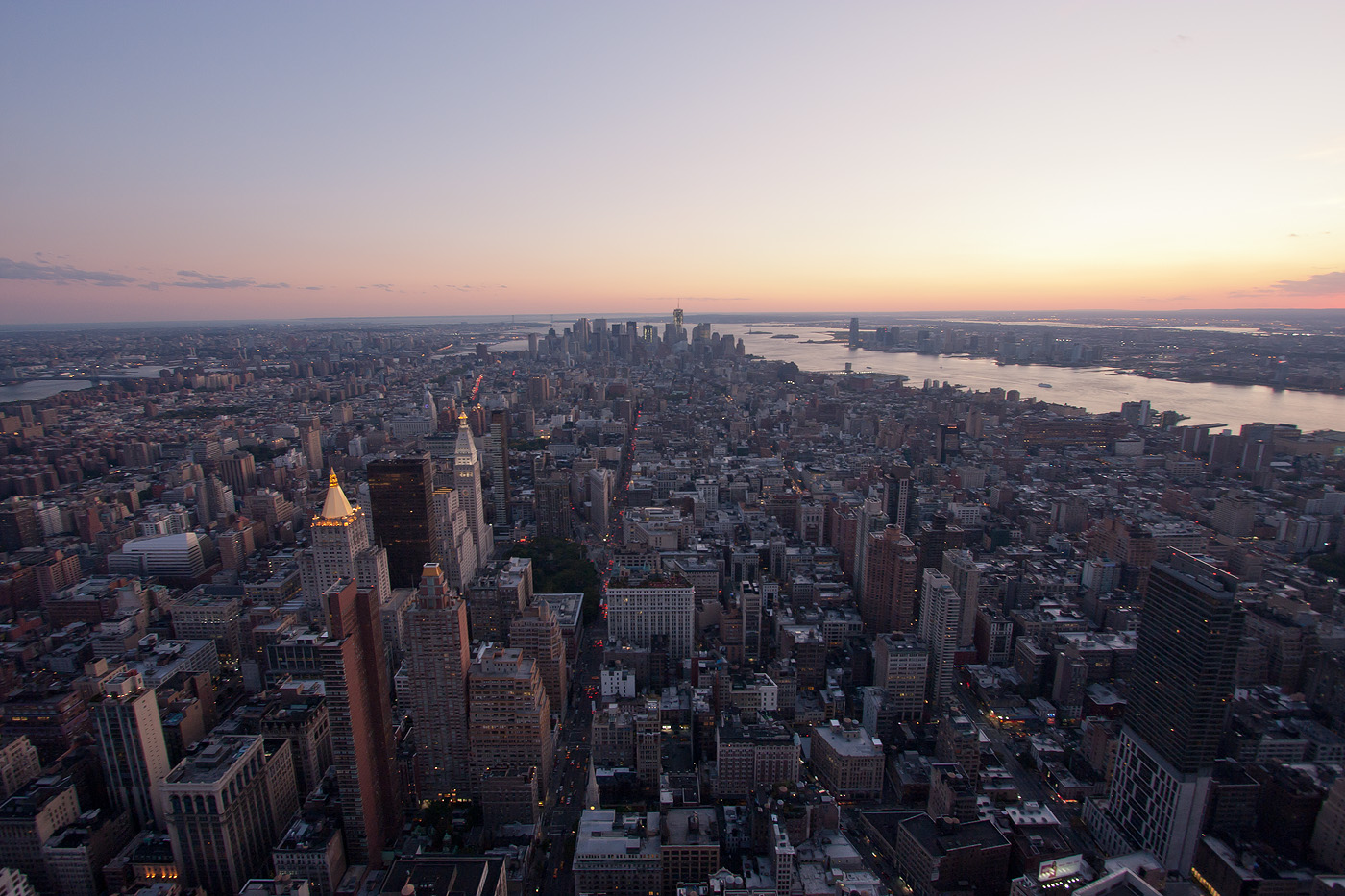 Sunset over Empire State Building