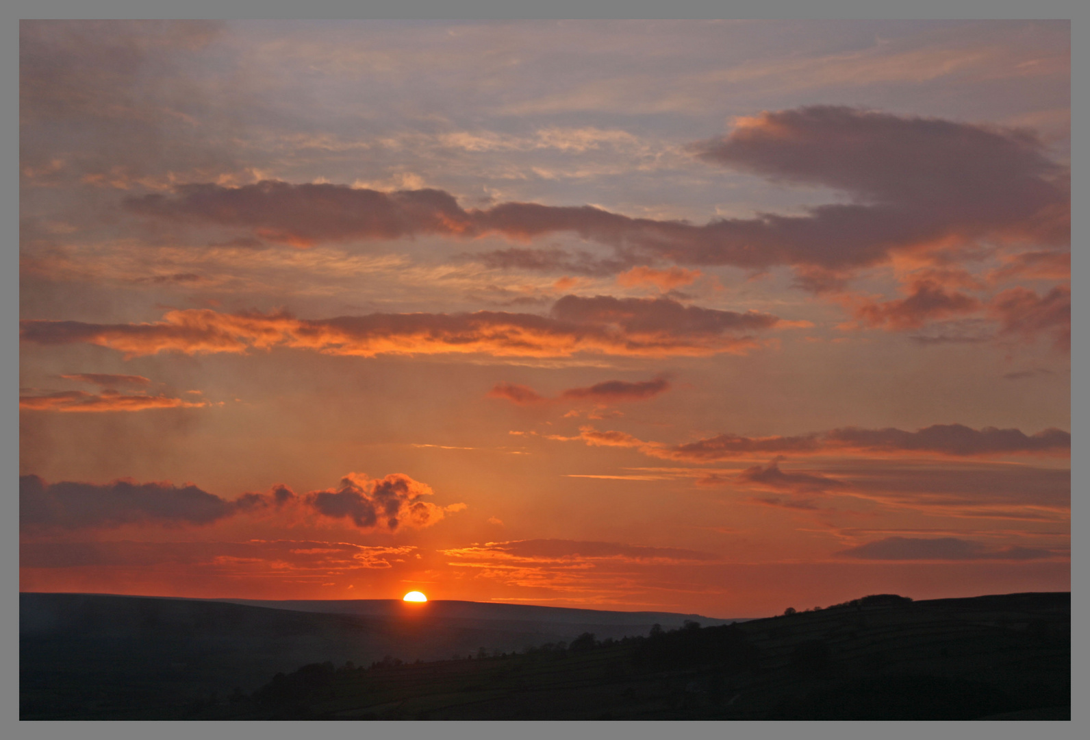 Sunset over eskdale North Yorkshire