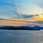 Sunset over Fiskavaig Bay, Isle of Skye, Macleod Tables in the background