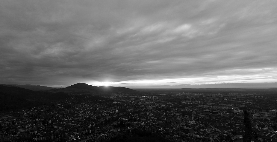 Sunset over Freiburg/Germany