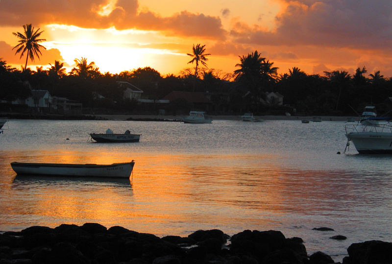 Sunset over Grand Baie