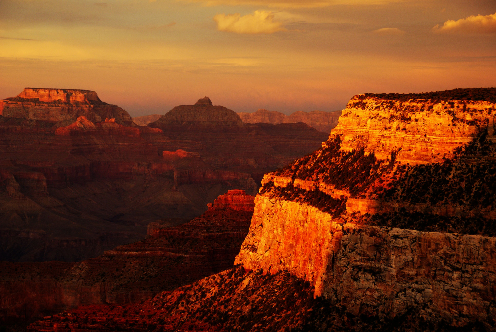 sunset over Grand Canyon