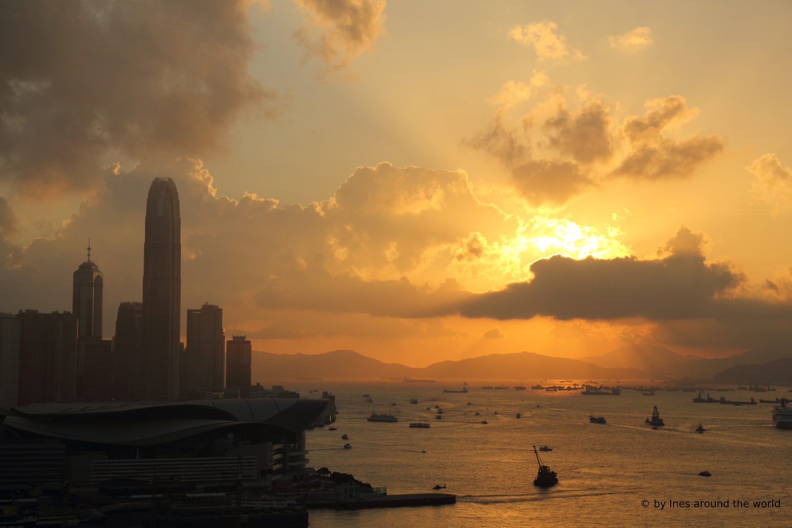 Sunset over Hong Kong Island