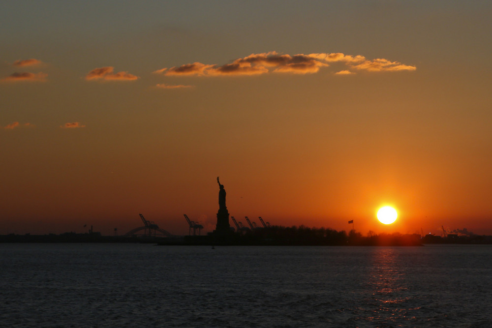 Sunset over Hudson River