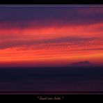 sunset over ischia