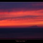 sunset over ischia