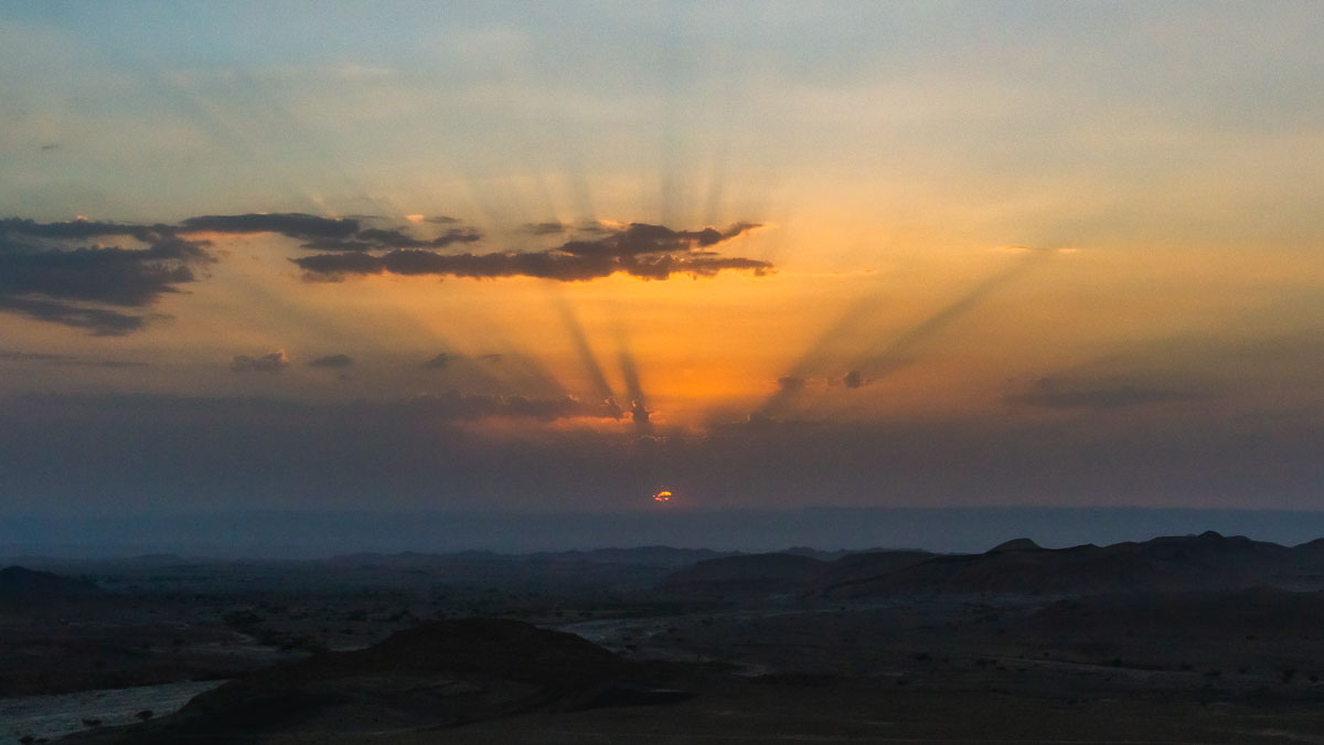 Sunset over Jordan