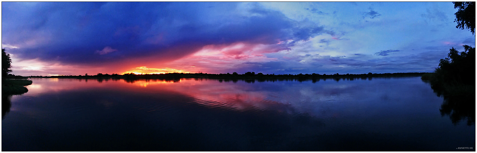 Sunset over Kavango River