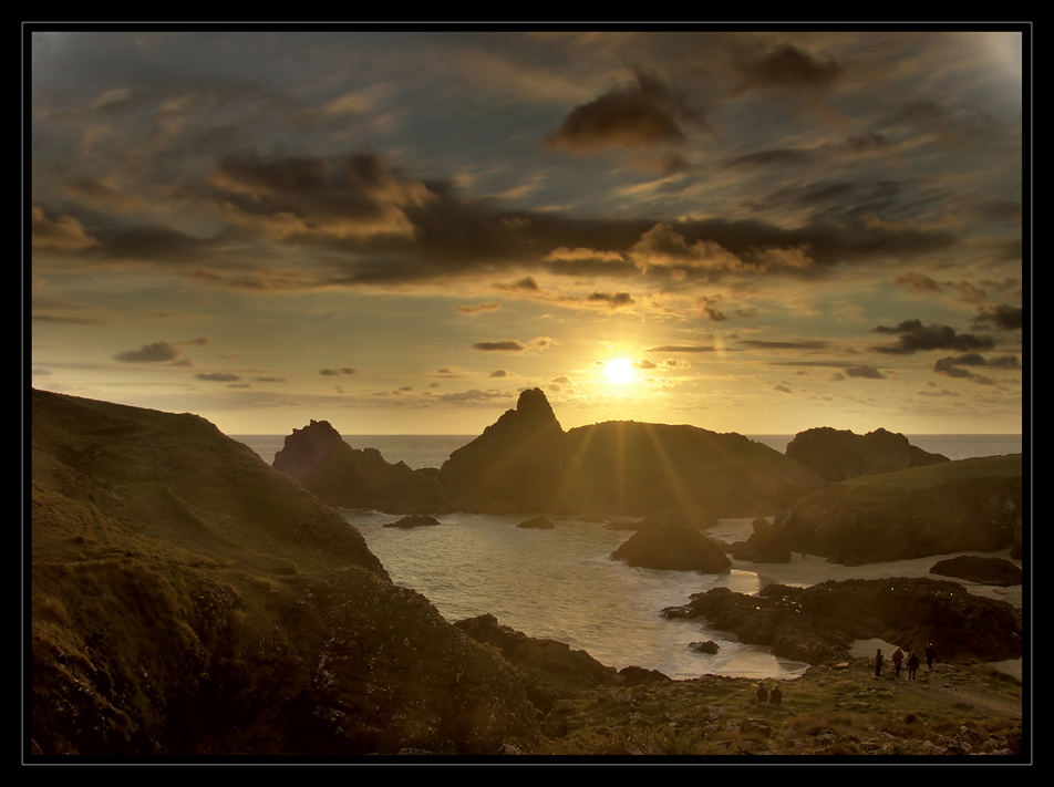 Sunset over Kynance Cove