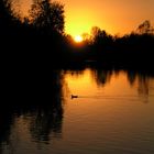 sunset over lake