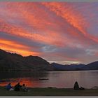 sunset over lake wanaka