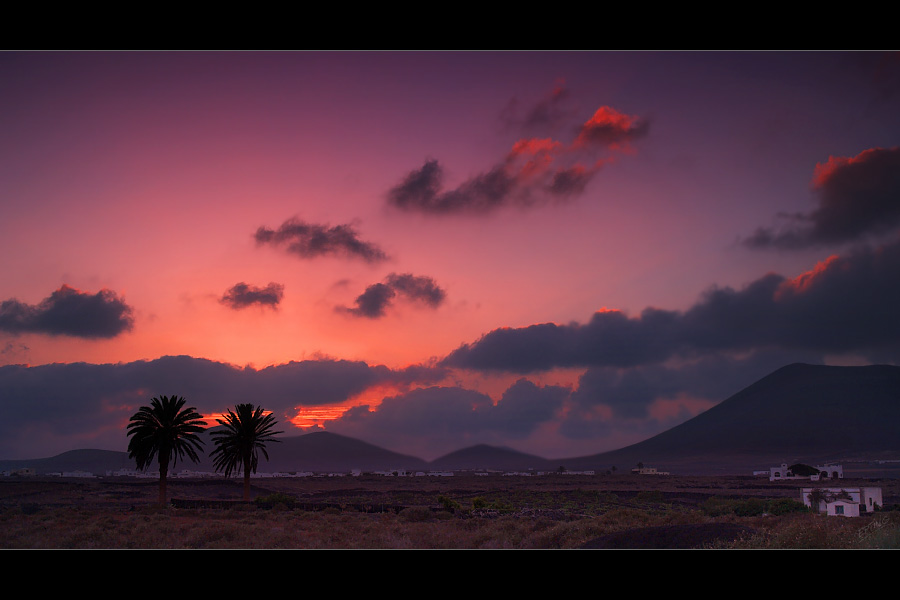 Sunset over Lanzarote