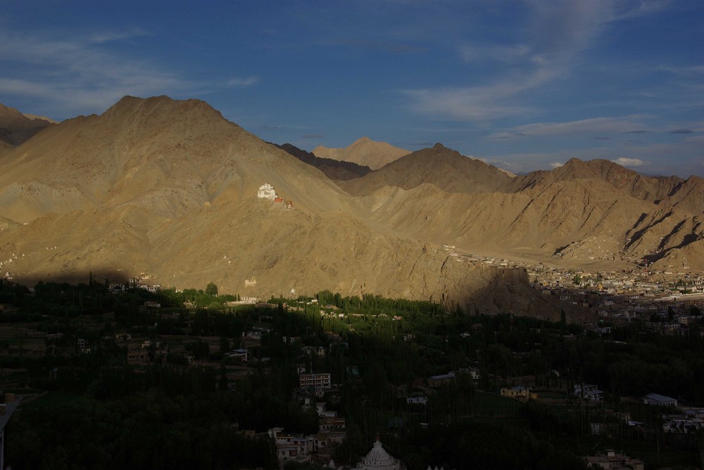 sunset over Leh