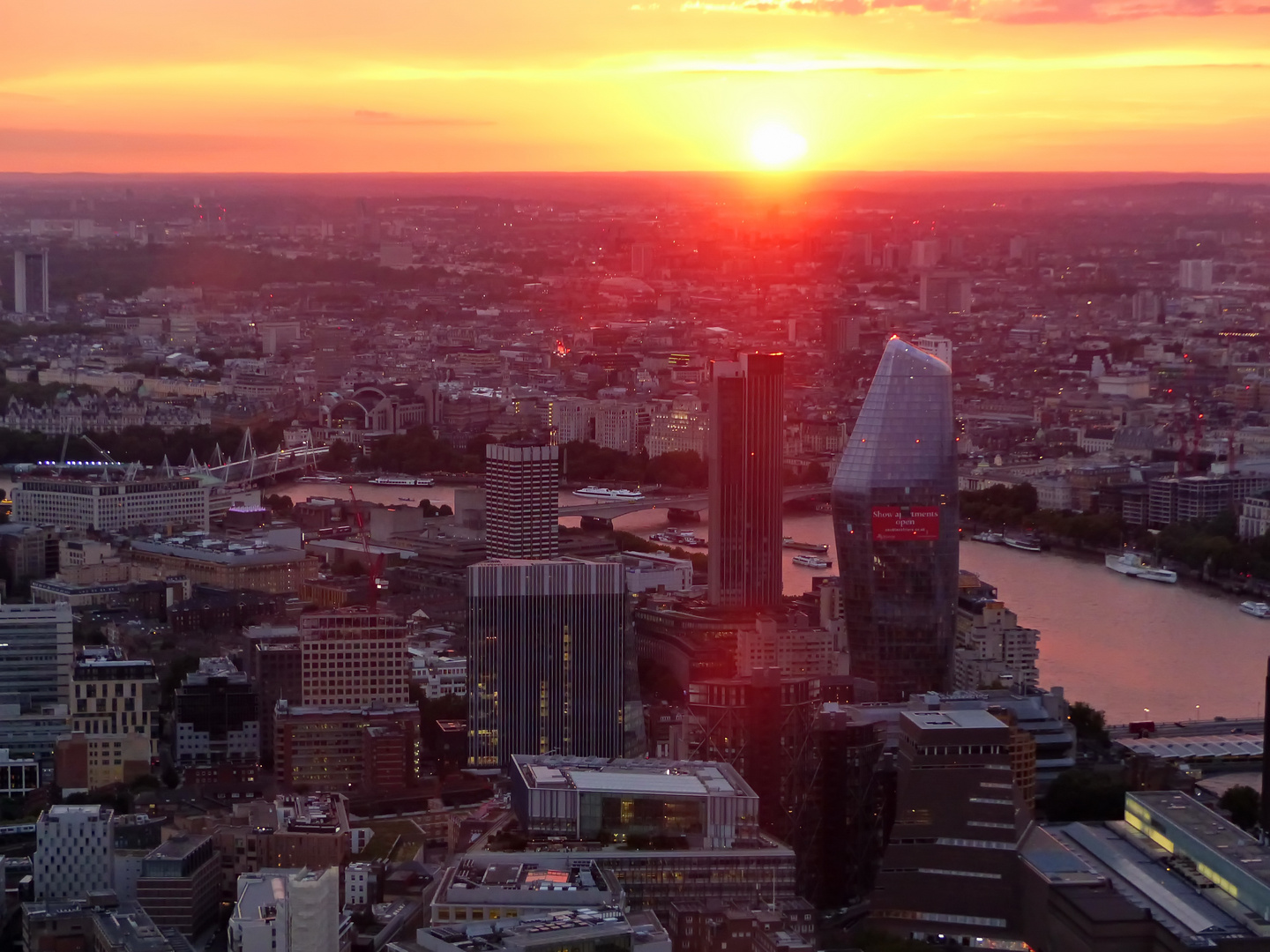 Sunset over London