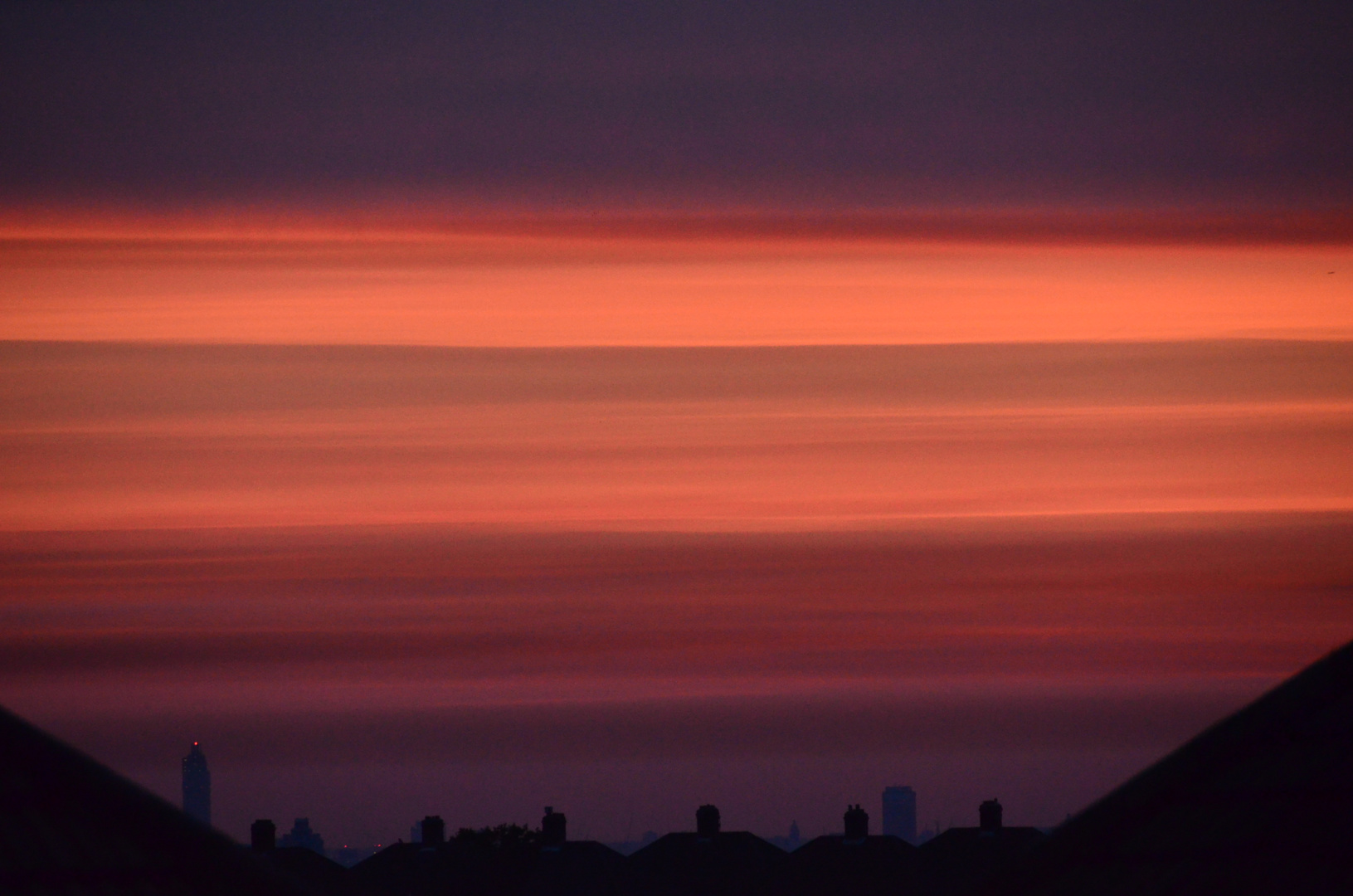 sunset over London