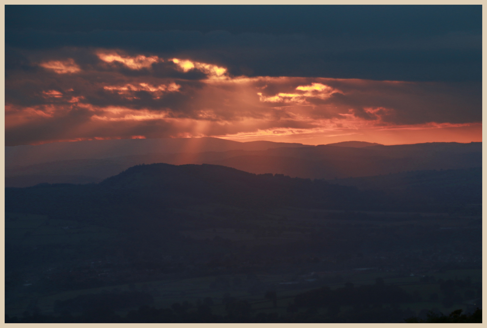 sunset over Ludlow