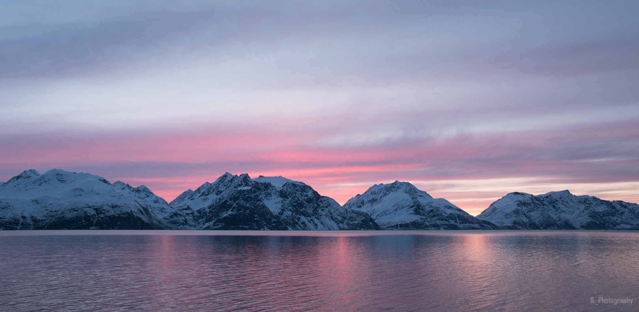 Sunset over Lyngen