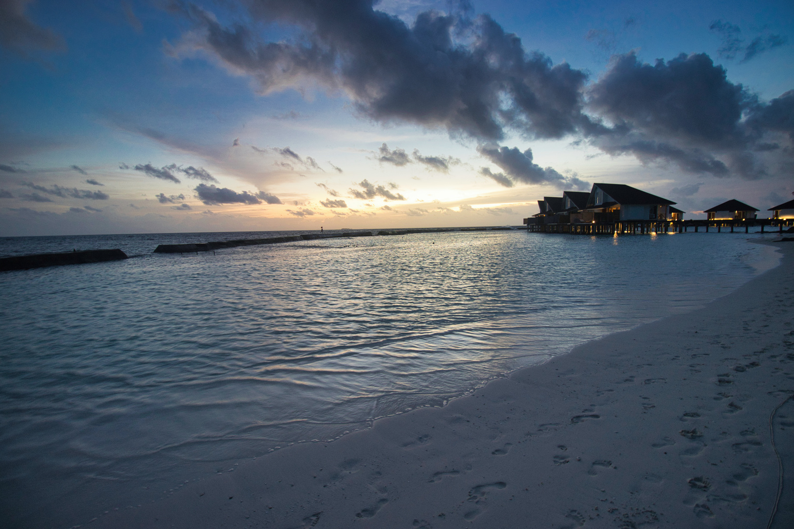 Sunset over Maldives