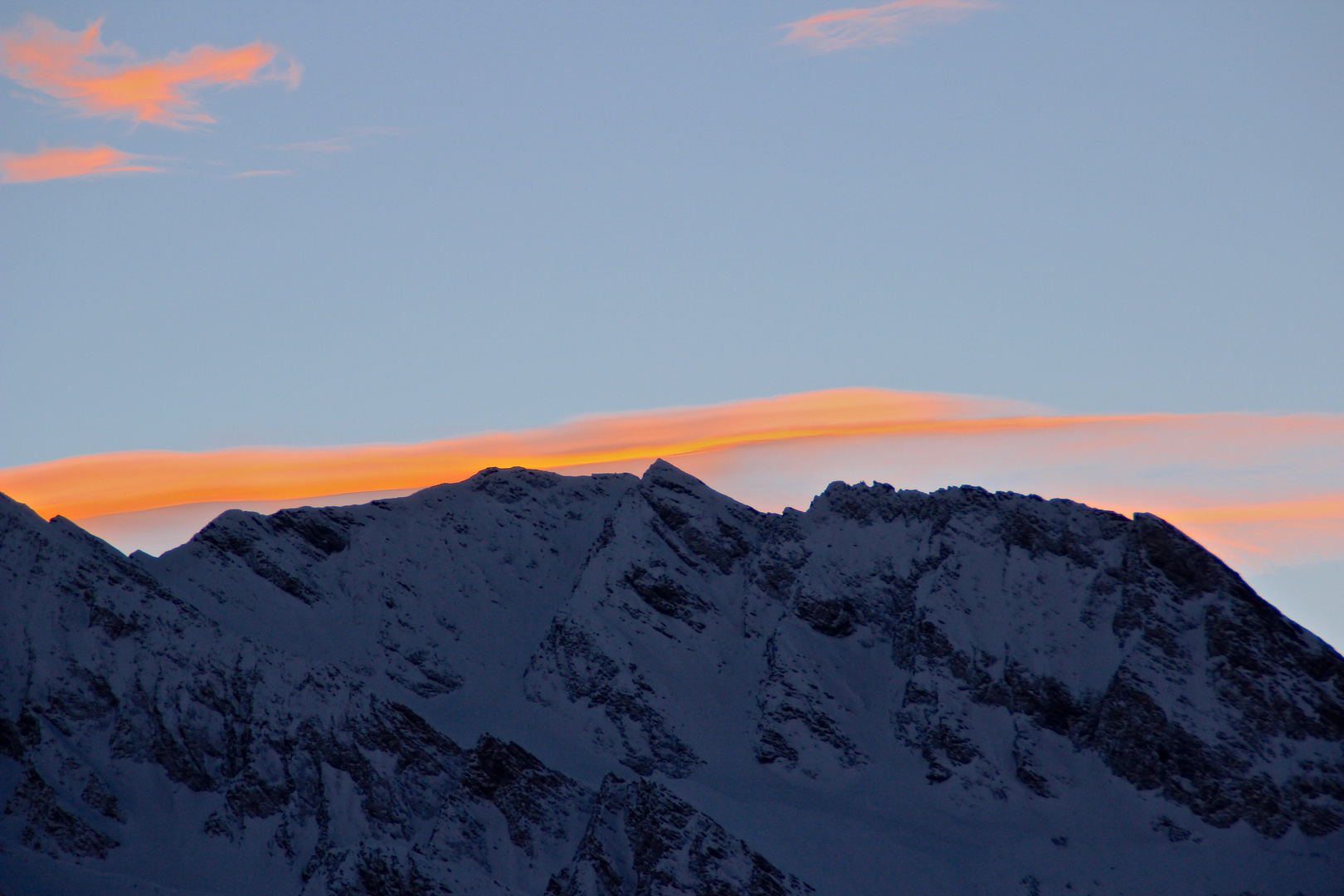 Sunset over mountains