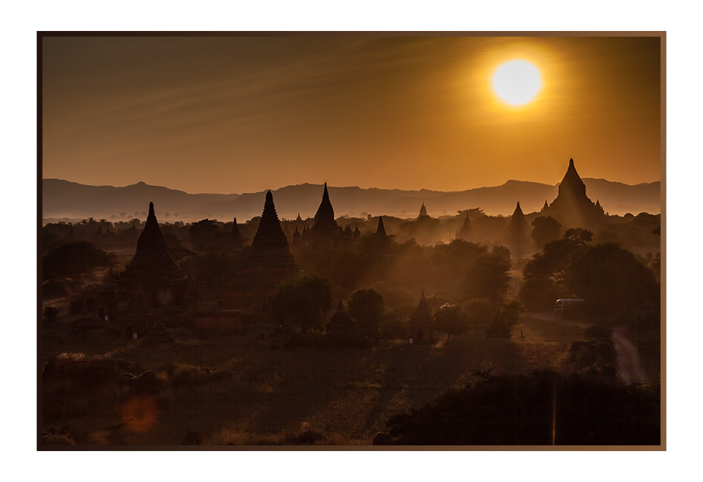 Sunset over Pagodas