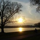 sunset over potomac river