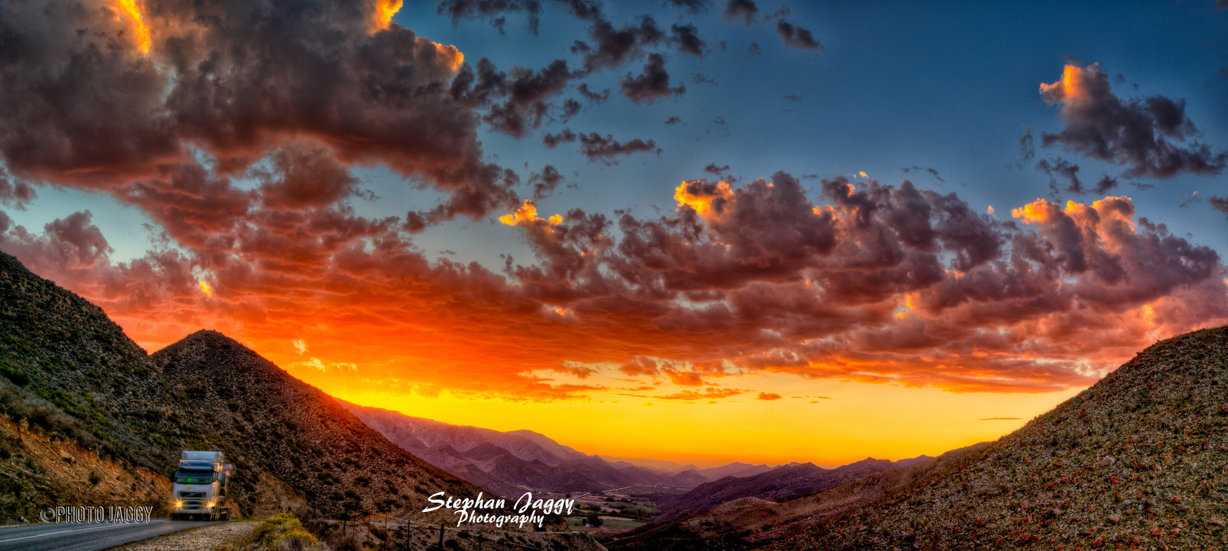 Sunset over Prince Albert Valley