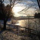 sunset over semsvann