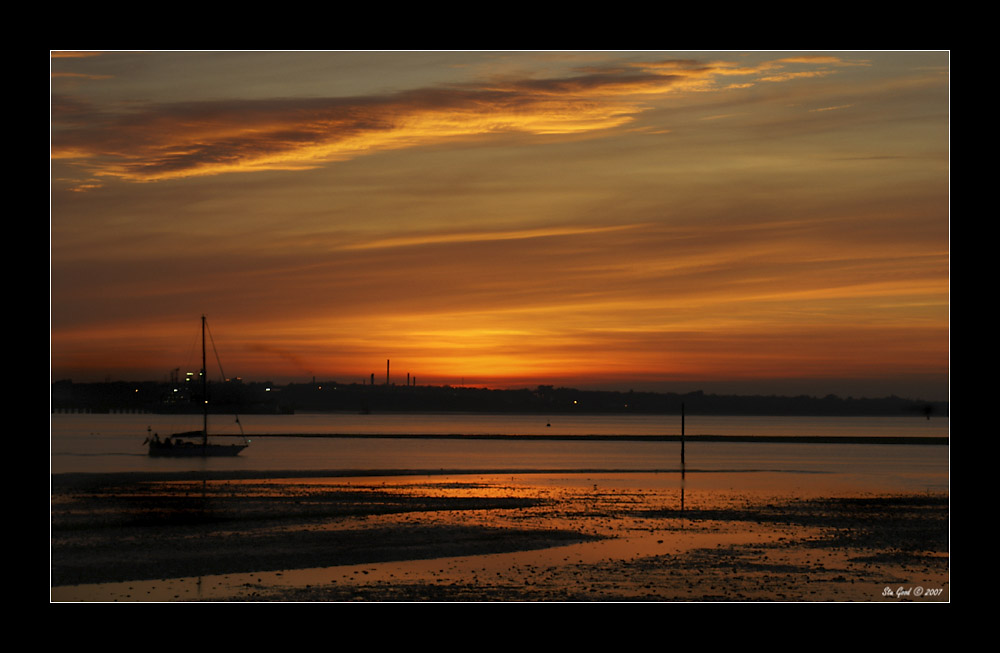 Sunset over Southampton Water