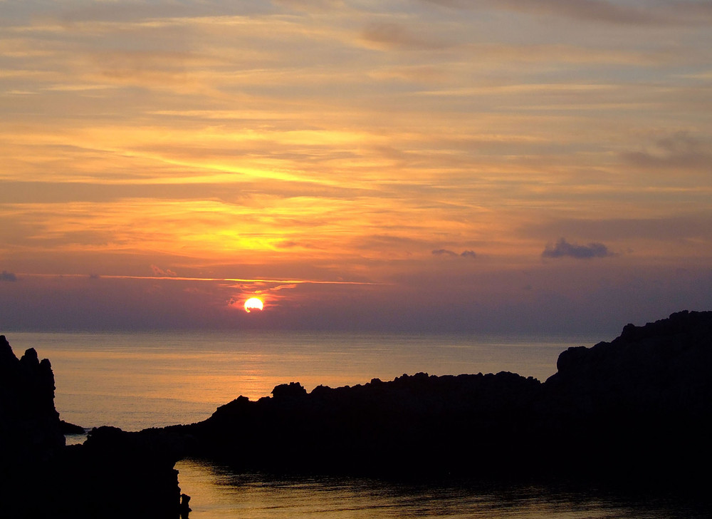 Sunset over St Pauls Bay, Lindos