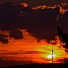 Sunset over Stuttgart - as seen from Esslingen (Germany)