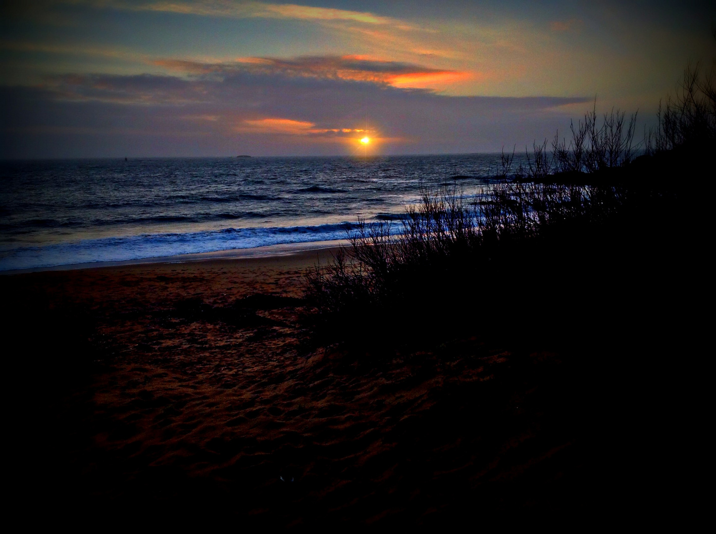 Sunset over the Atlantic Ocean