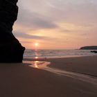 Sunset over the Bedruthen Steps