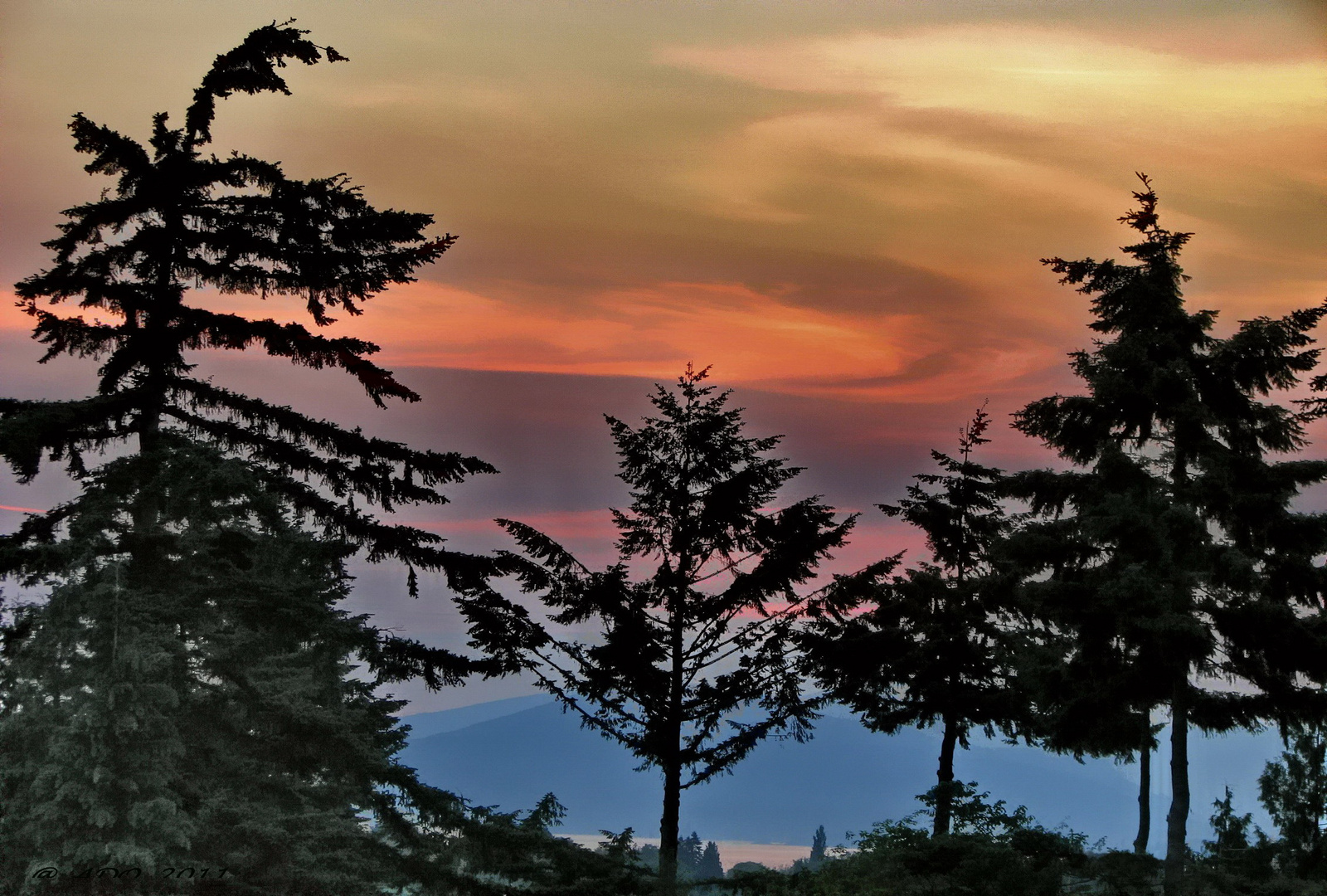 Sunset over the Burrard Inlet