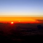 sunset over the clouds