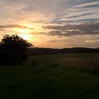 Sunset over the countryside.