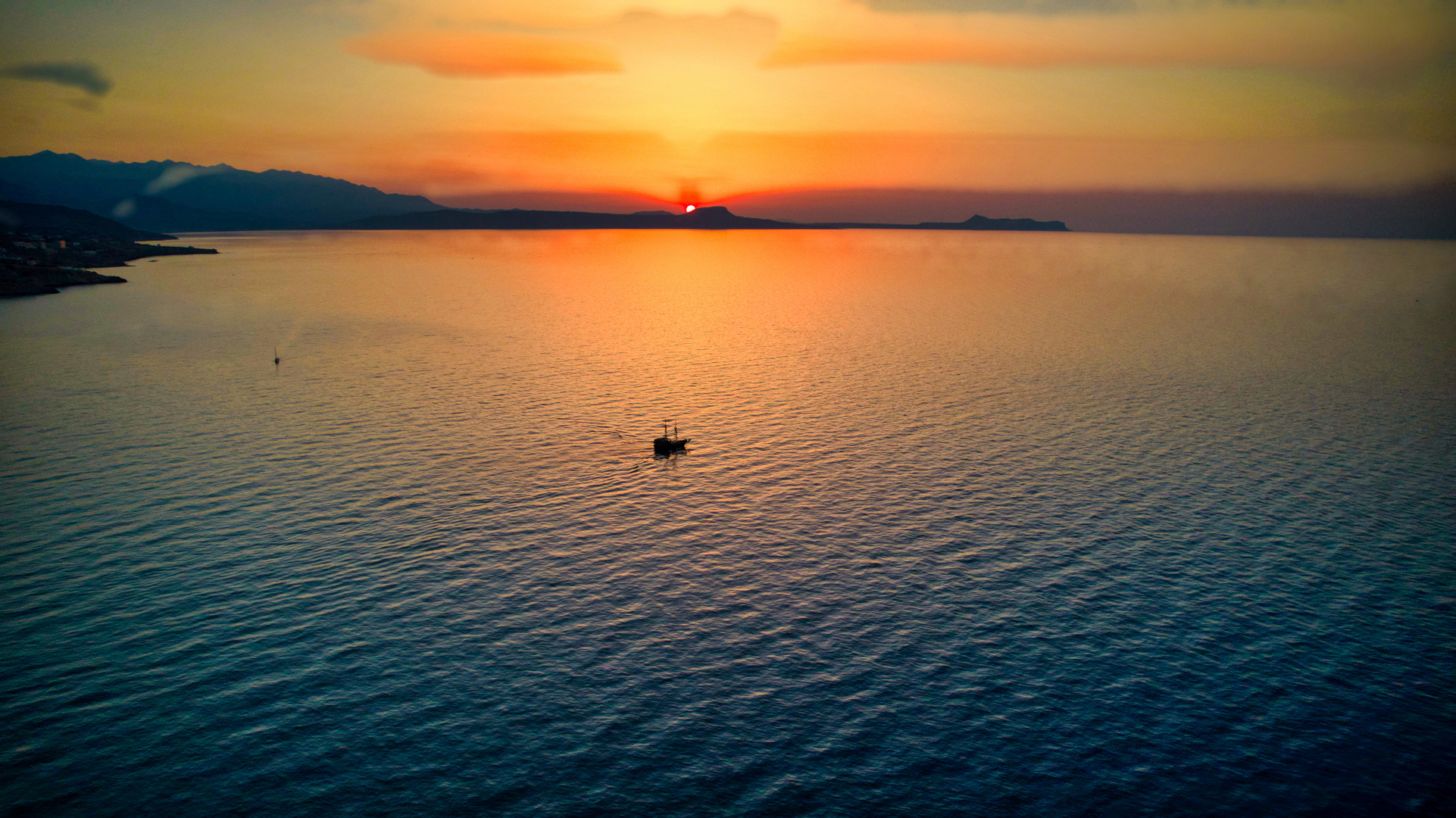 Sunset over the Cretan Sea