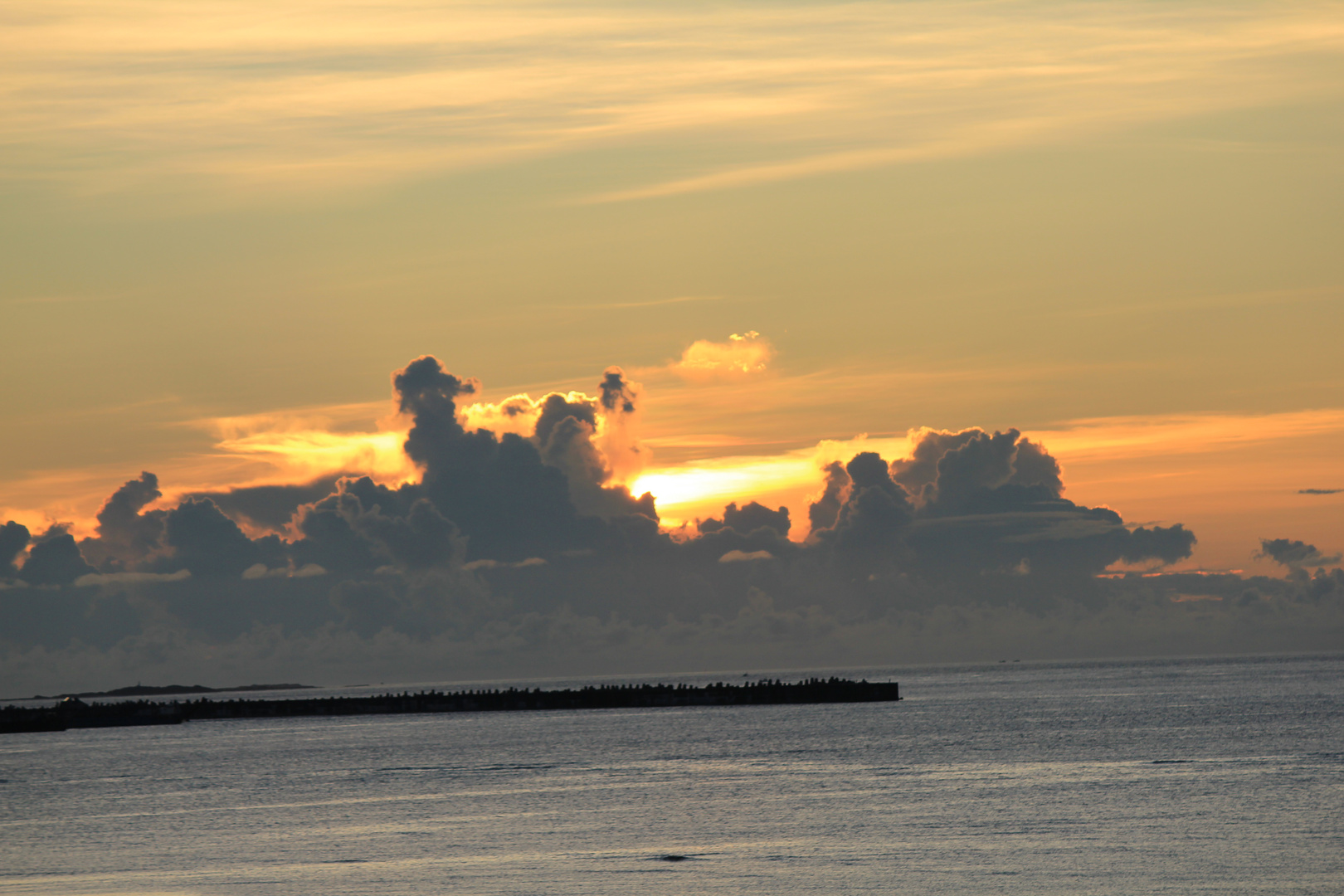 sunset over the east china sea