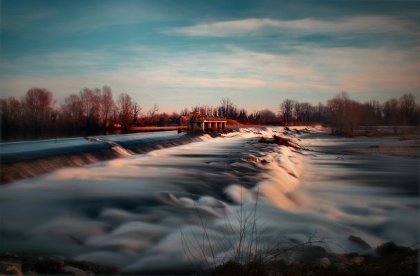 Sunset Over the Falls