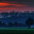 Sunset over the fields of Grütlohn