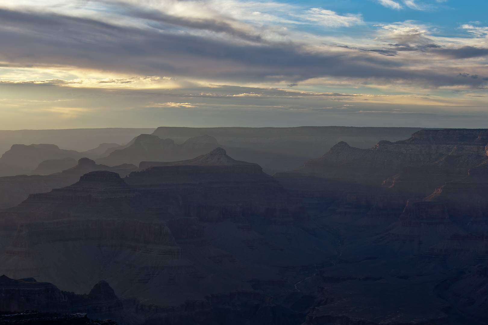 Sunset over the Grand Canyon