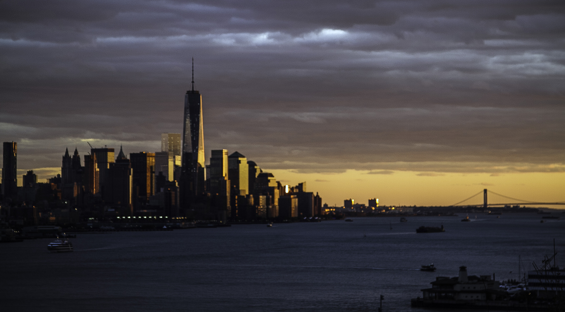 Sunset over the Hudson River