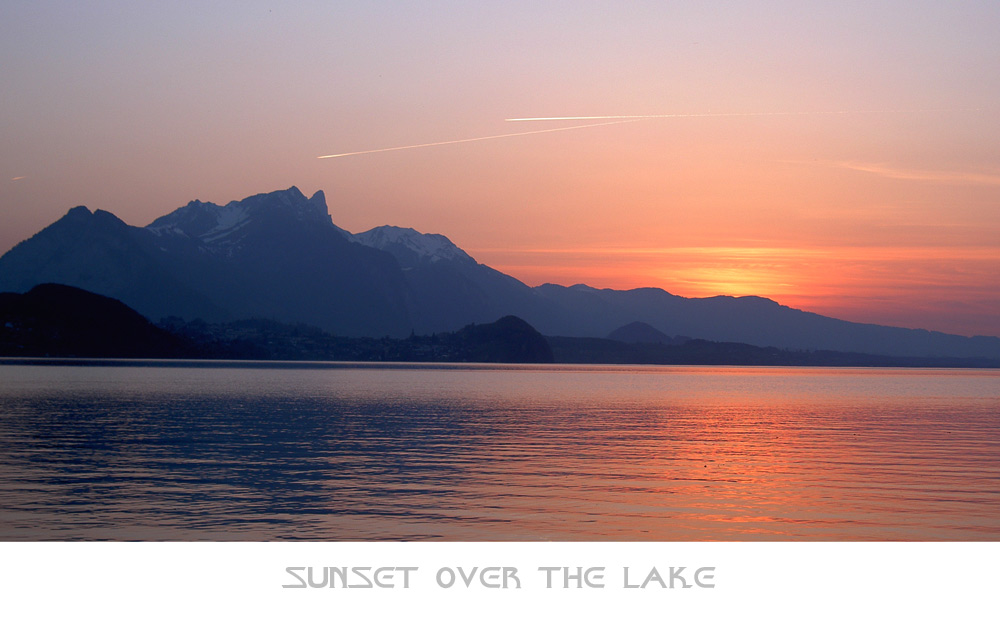 Sunset over the lake