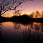 Sunset over the lake.