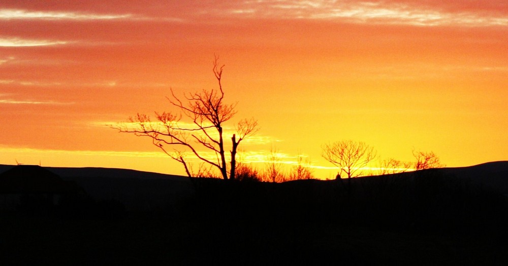 Sunset over The Lake District, England.