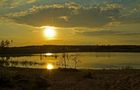 Sunset over the Lake by Perry Blevins 