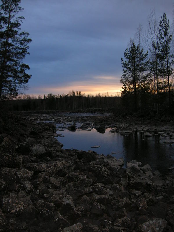 Sunset over the river.